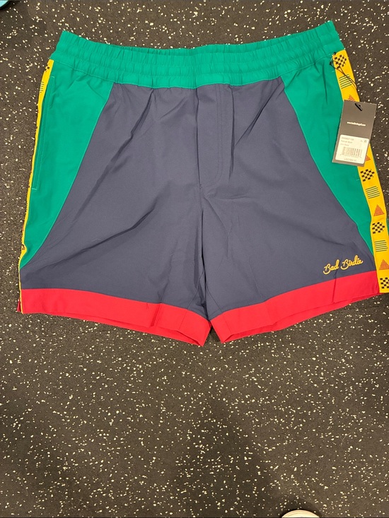 Bad Birdie Other - Bad Birdie Navy, Green & Red Colorblock Athletic Shorts